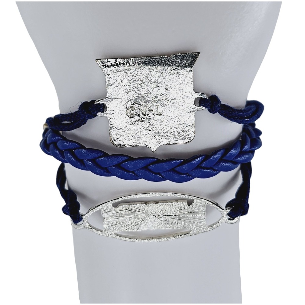 New York Rangers Bracelet NHL Adjustable Silver Red Blue White Ashley Bridget - Picture 3 of 7